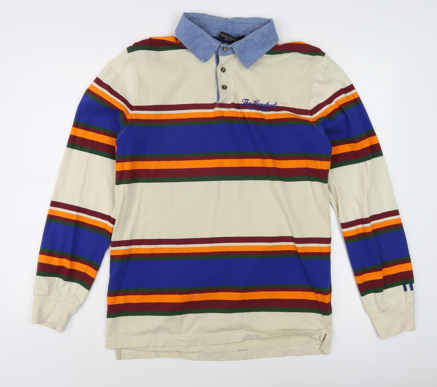 The Hundreds Men's Multicoloured XL Striped Long Sleeve Polo