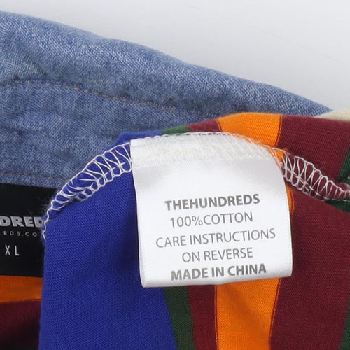 The Hundreds Men's Multicoloured XL Striped Long Sleeve Polo