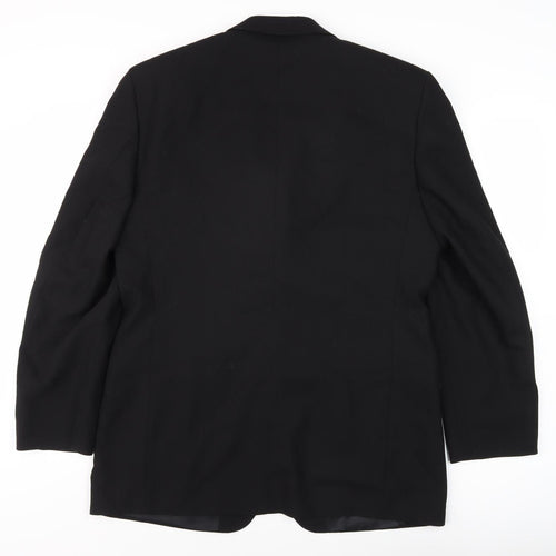 Pierre Cardin Men's Black Wool Blazer Size 42R