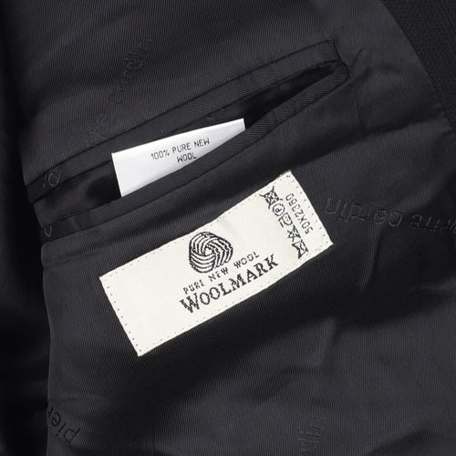 Pierre Cardin Men's Black Wool Blazer Size 42R