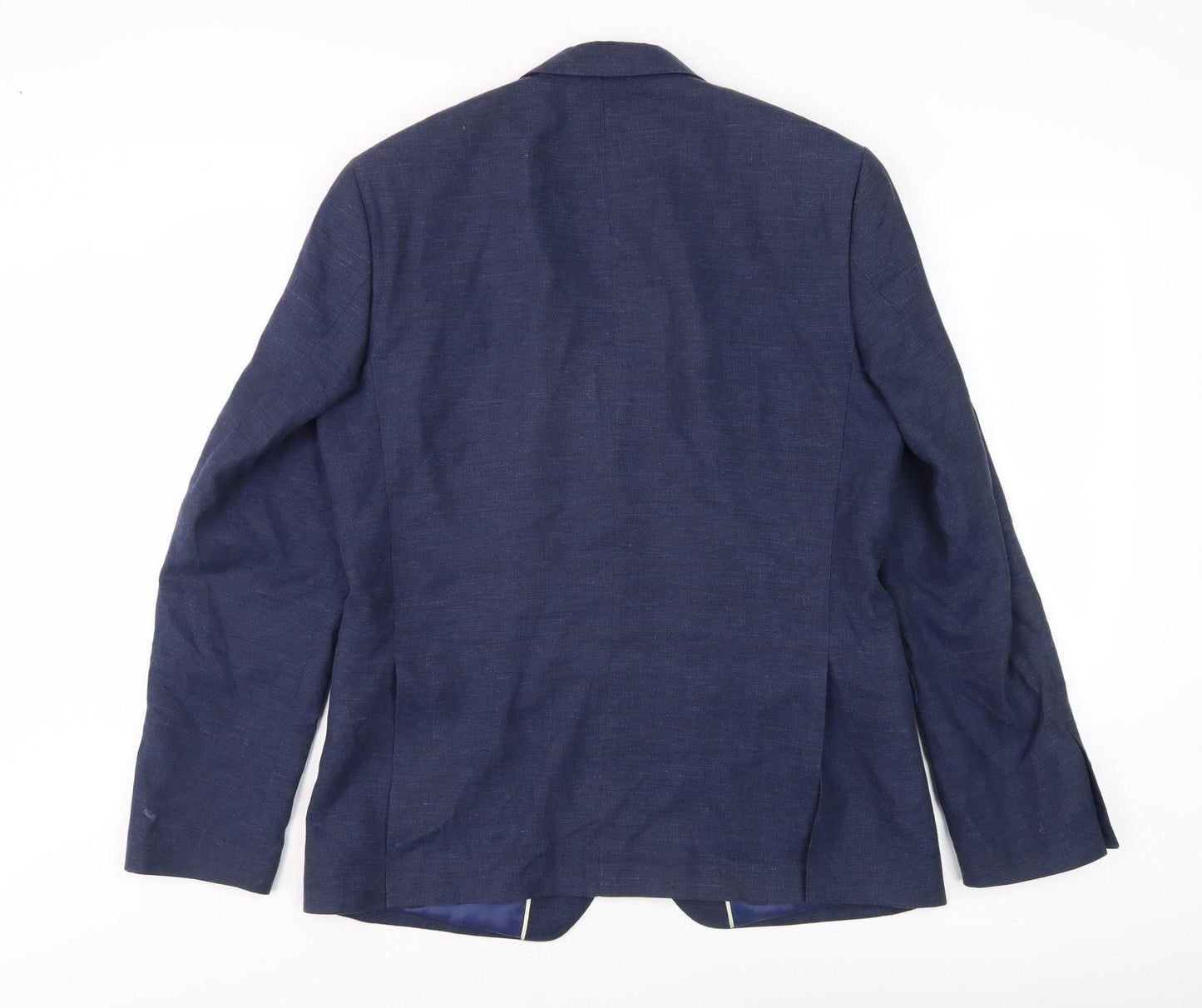 Marks and Spencer Men's Blue Wool Blazer - Size 40R