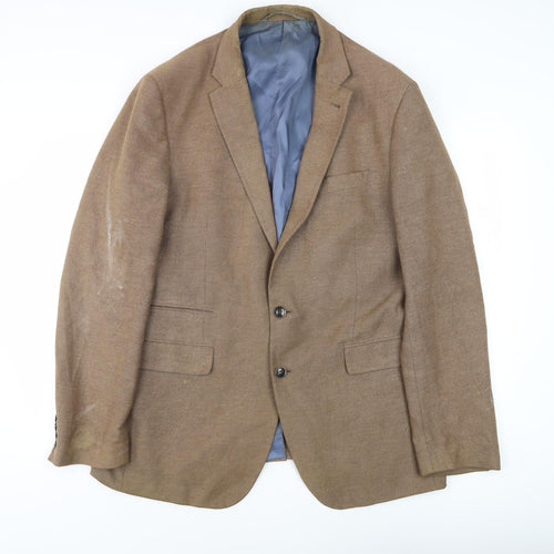 Marks and Spencer Men's Brown Blazer, Size 44L Classic Fit