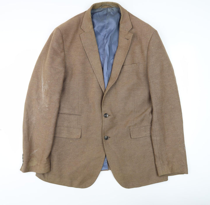 Marks and Spencer Men's Brown Blazer, Size 44L Classic Fit