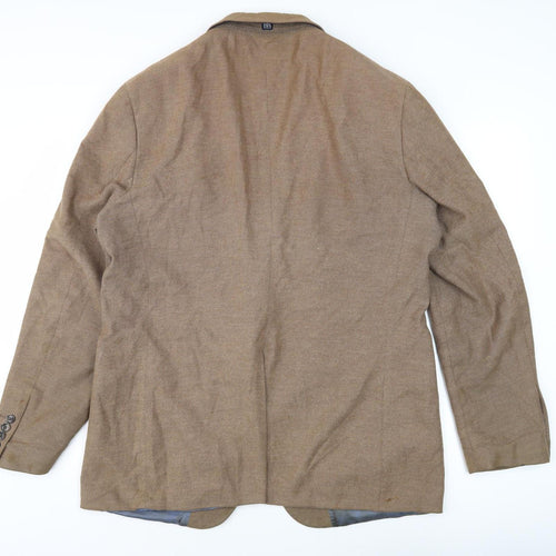 Marks and Spencer Men's Brown Blazer, Size 44L Classic Fit