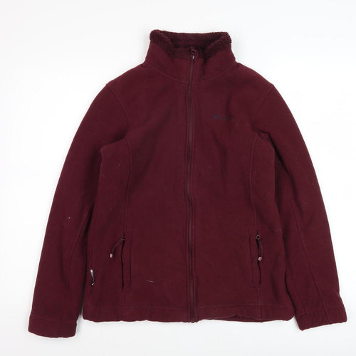 Mountain Warehouse Women's Red Full Zip Fleece Jacket Size 14