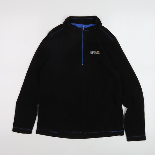 Regatta Boys Black 1/2 Zip Sweatshirt 11-12 Years Outdoor