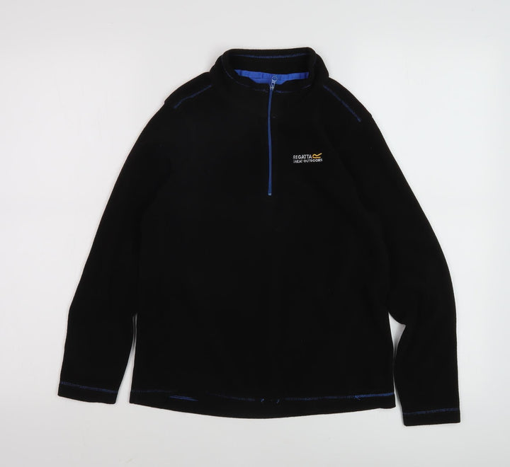 Regatta Boys Black 1/2 Zip Sweatshirt 11-12 Years Outdoor