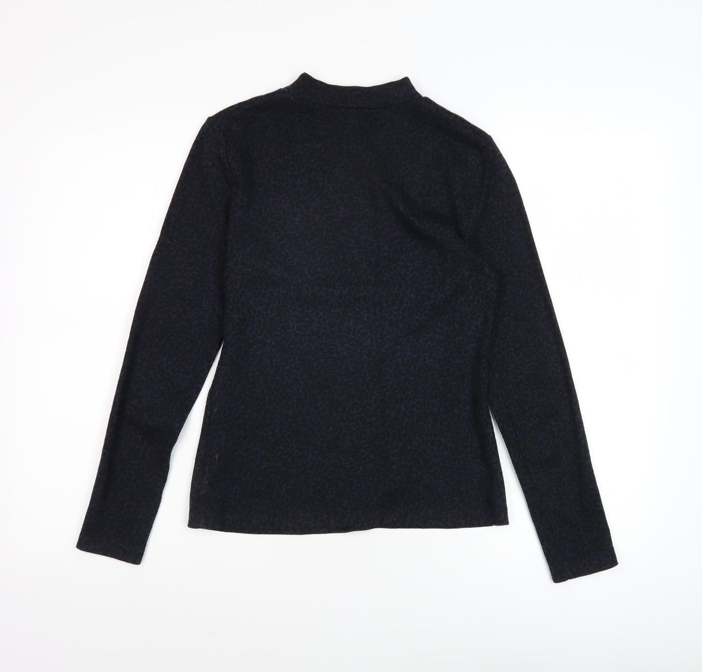 Whistles Women's Black Animal Print Knit Top Size 6