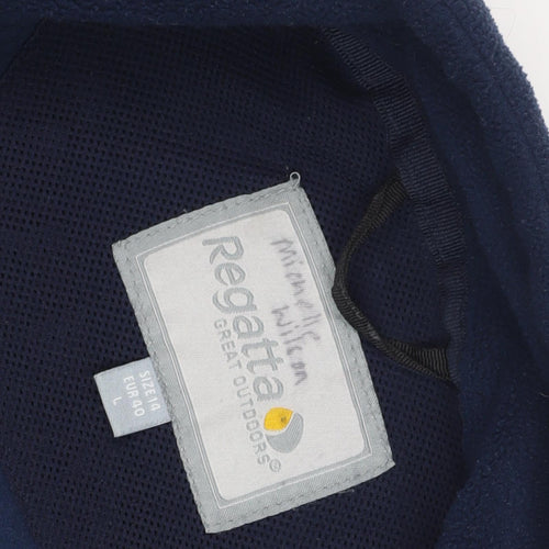 Regatta Women's Navy Fleece Jacket Size 14 - Full Zip
