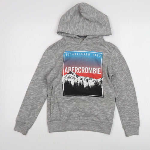 Abercrombie Boys Grey Pullover Hoodie 7-8 Years