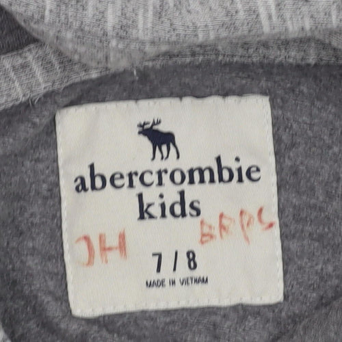 Abercrombie Boys Grey Pullover Hoodie 7-8 Years