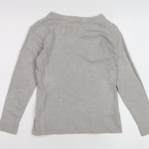 Banana Republic Women's Grey V-Neck Blouse - Size S