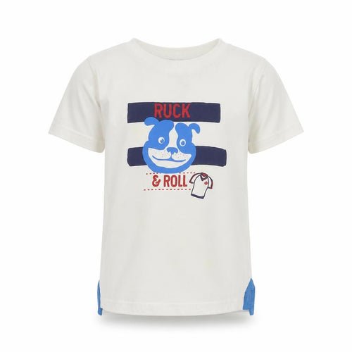 England Rugby Boys White T-Shirt 5-6Y Graphic Cotton