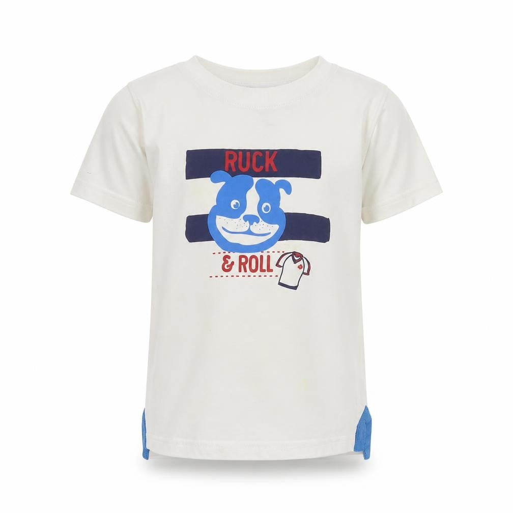 England Rugby Boys White T-Shirt 5-6Y Graphic Cotton