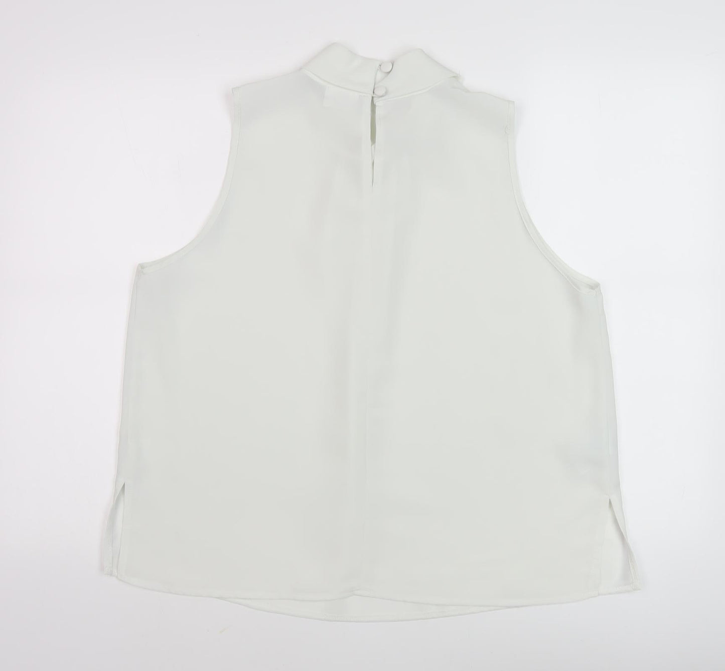 Alexon Women's White Sleeveless Cowl Neck Blouse Size 18