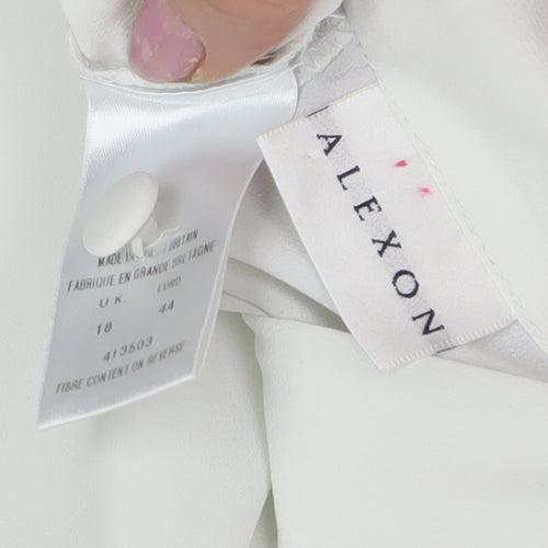 Alexon Women's White Sleeveless Cowl Neck Blouse Size 18