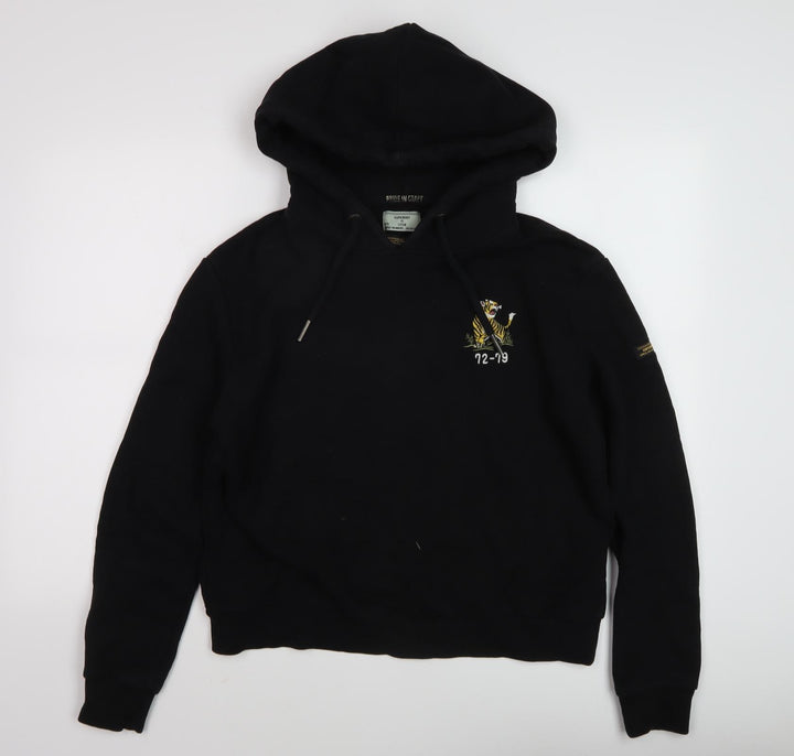 Superdry Women's Black Pullover Hoodie, Size 12