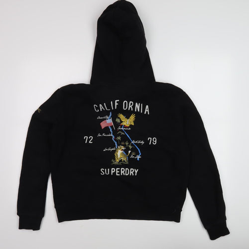 Superdry Women's Black Pullover Hoodie, Size 12