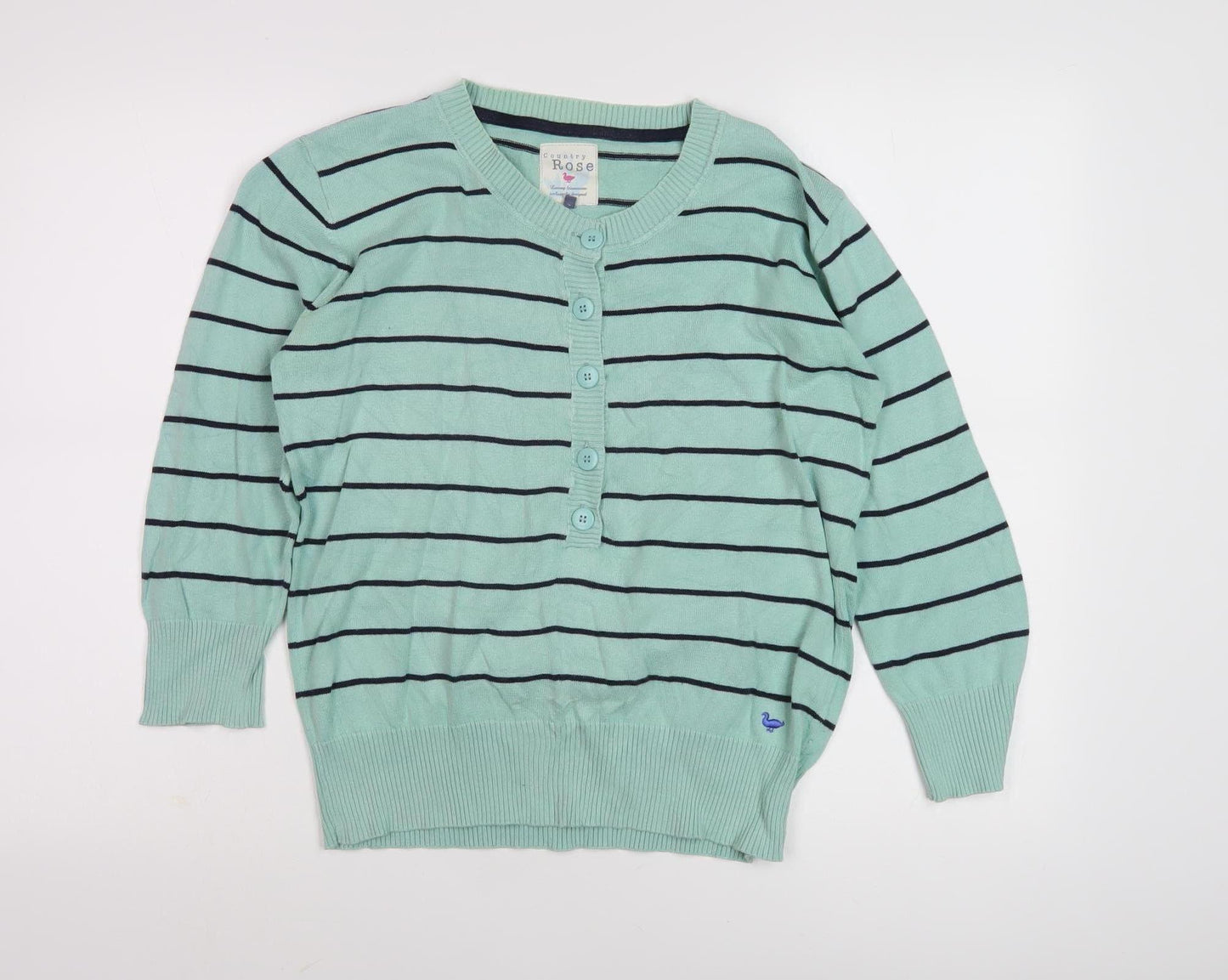 Country Rose Women's Green Cardigan - Size L