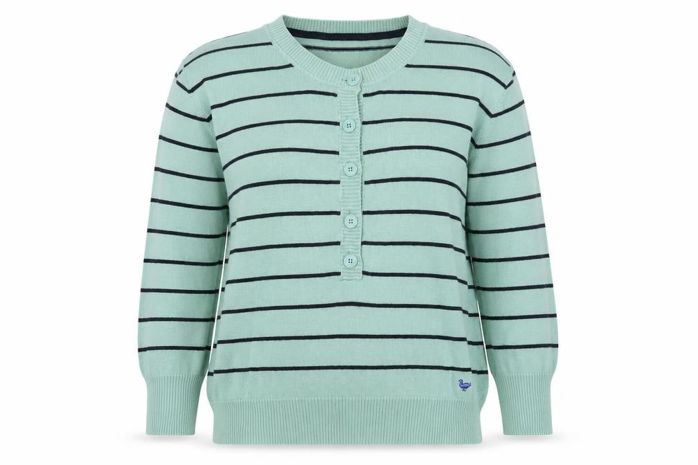 Front view of Country Rose Women's Green Cardigan -, size L