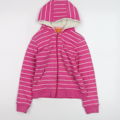 Mountain Warehouse Girls Pink Striped Full Zip Hoodie 9-10 Years