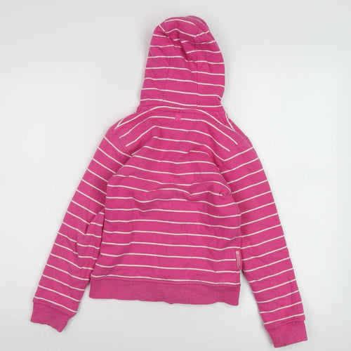 Mountain Warehouse Girls Pink Striped Full Zip Hoodie 9-10 Years