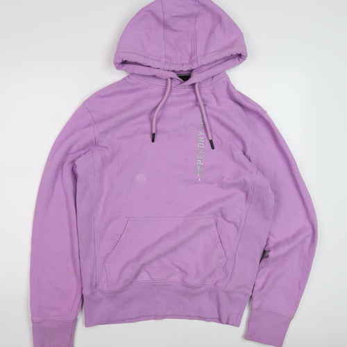 Superdry Unisex XS Purple Pullover Hoodie Long Sleeve