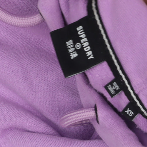 Superdry Unisex XS Purple Pullover Hoodie Long Sleeve