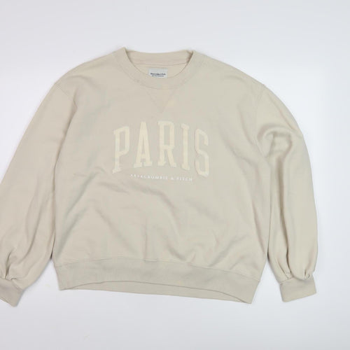 Abercrombie & Fitch Women’s Beige Paris Sweatshirt M