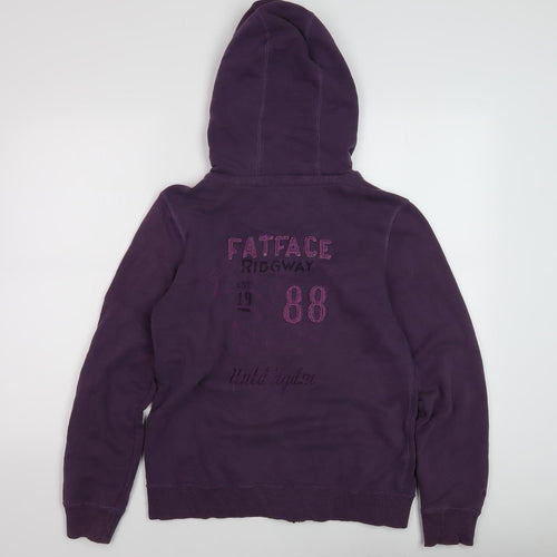 Fat Face Women's Purple Full Zip Hoodie Size 14