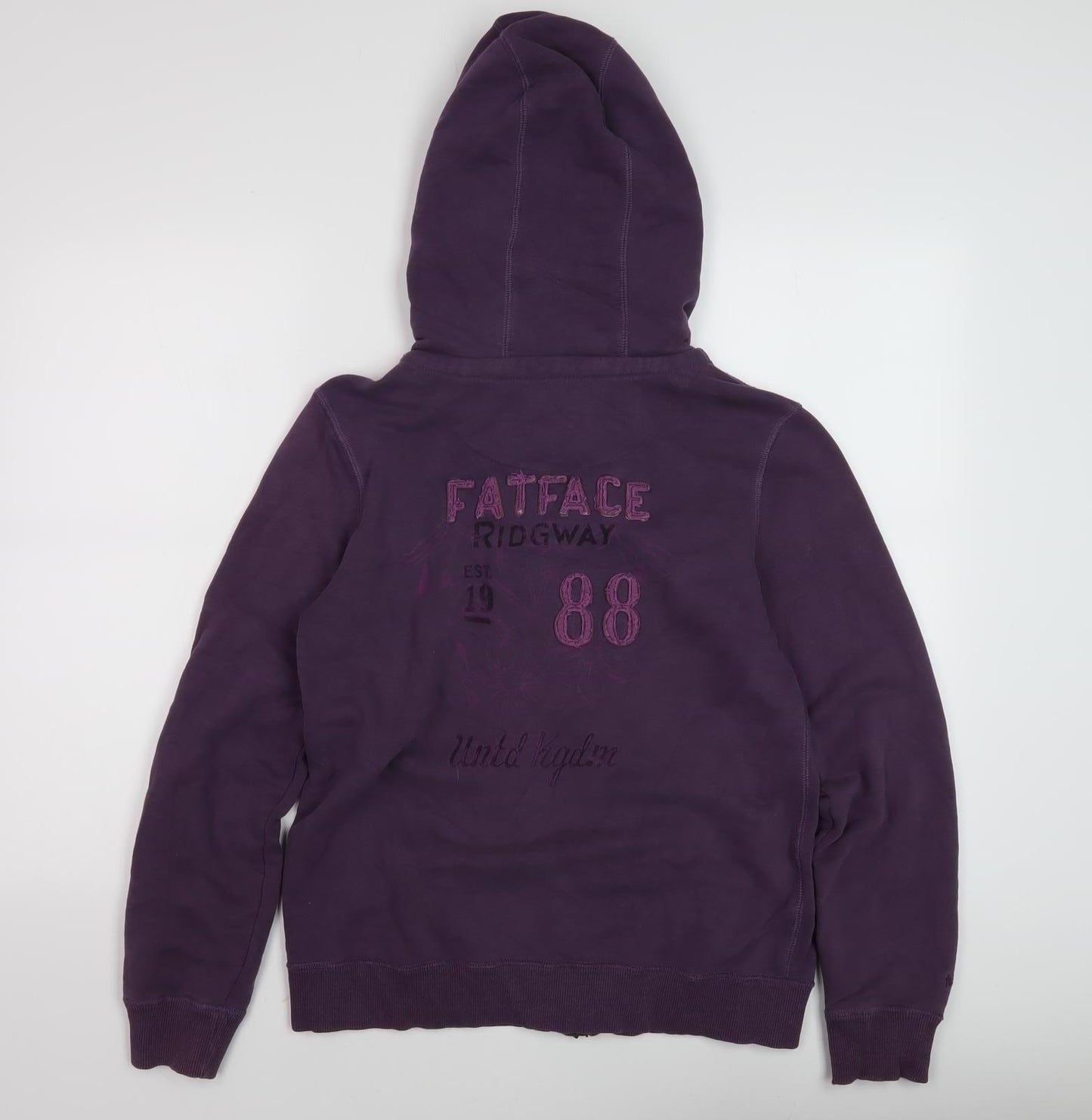 Fat Face Women's Purple Full Zip Hoodie Size 14