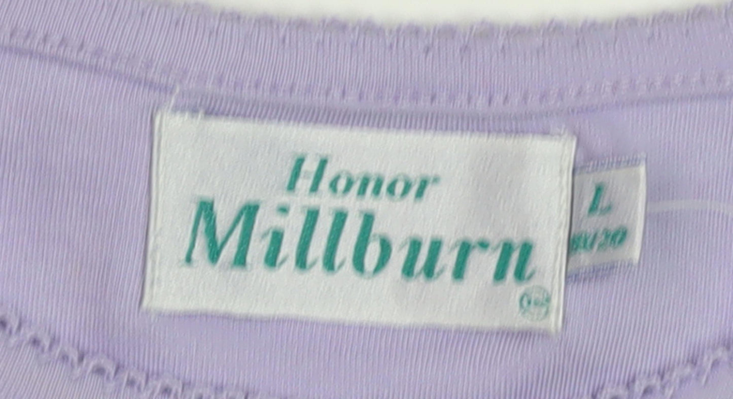 Honor Millburn Women’s Purple L T-Shirt Crew Neck
