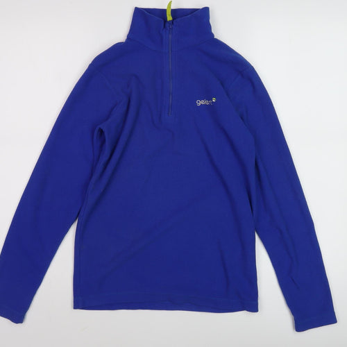 Gelert Boys' Blue Fleece Sweatshirt, 11-12Y, 1/2 Zip