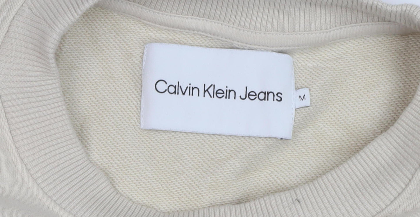 Calvin Klein Beige Logo T-Shirt Dress M