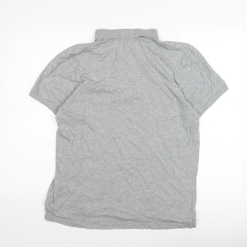 Nike Men's Grey Cotton Polo Shirt L