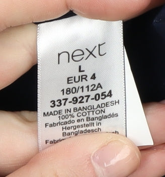 Next Men's Slim Fit Blue Paisley Button-Up Shirt, L