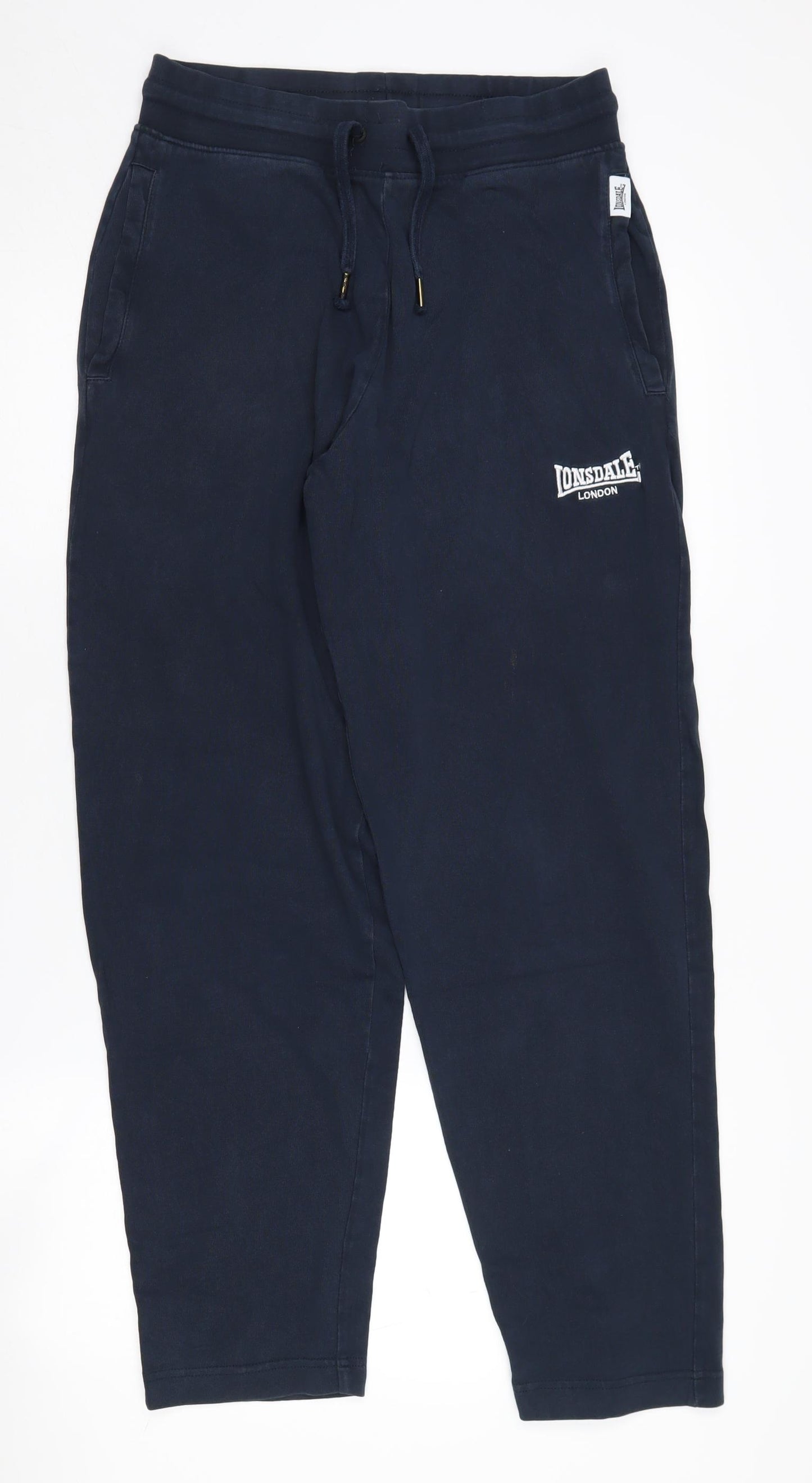 Lonsdale Men's Blue Cotton Jogger Trousers - M