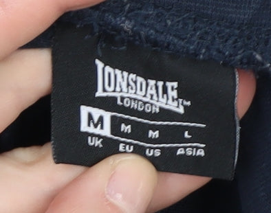 Lonsdale Men's Blue Cotton Jogger Trousers - M