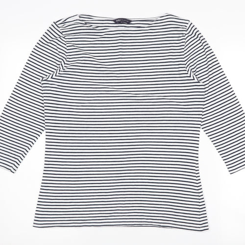 Marks and Spencer Women's Striped 3/4 Sleeve T-Shirt