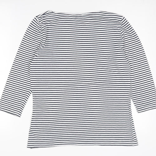 Marks and Spencer Women's Striped 3/4 Sleeve T-Shirt