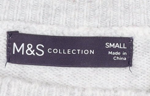 Marks and Spencer Women's Grey Sequin Star Pullover Jumper