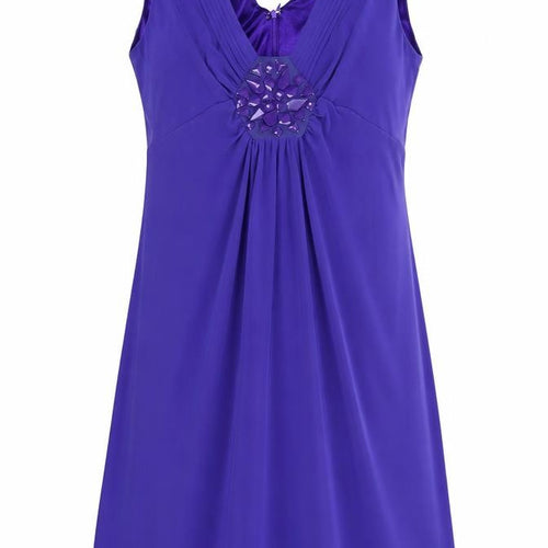 FEMME Women's Purple Sleeveless Dress Size 14