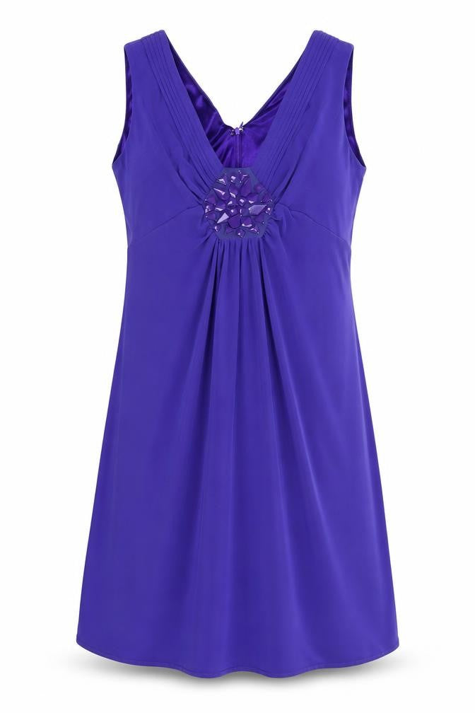 FEMME Women's Purple Sleeveless Dress Size 14