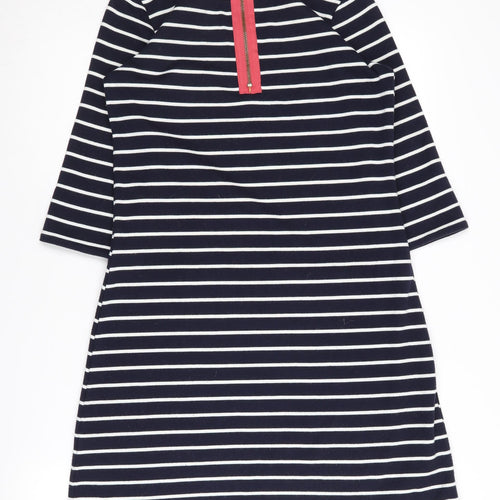 Joules Women's Black Striped Shift Dress Size 10