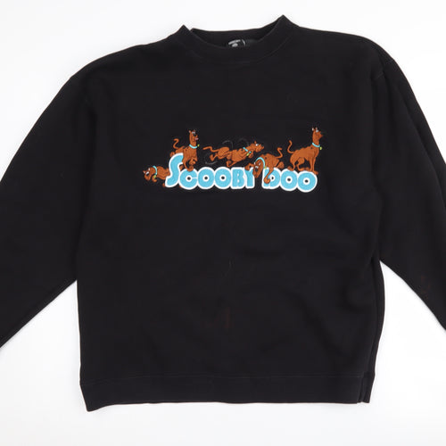 Warner Bros Unisex Black Scooby-Doo Sweatshirt L