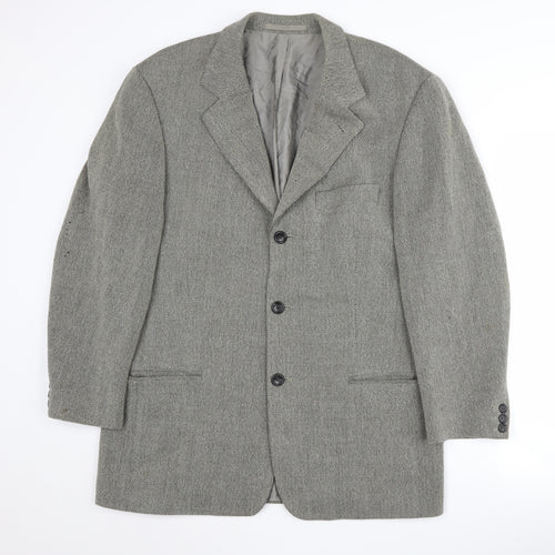 Hugo Boss Men's Grey Wool Blazer Jacket UK 40