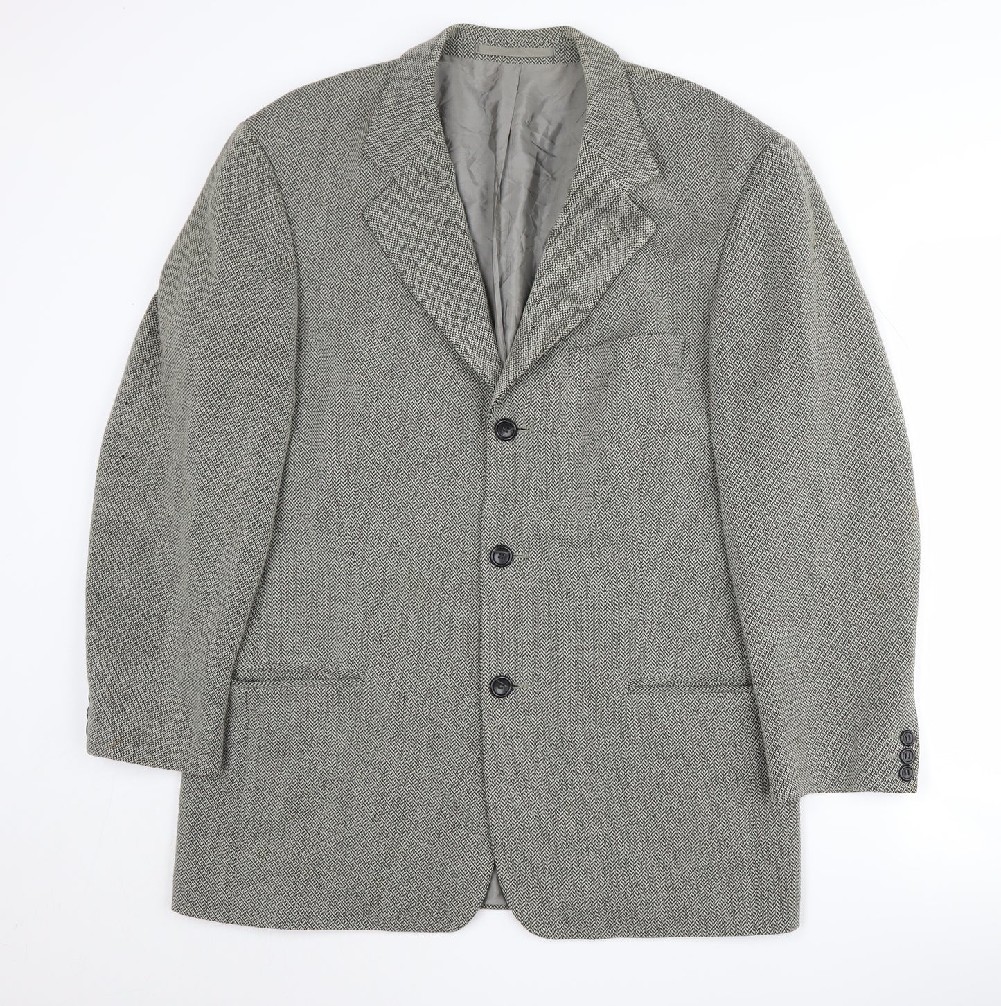 Hugo Boss Men's Grey Wool Blazer Jacket UK 40