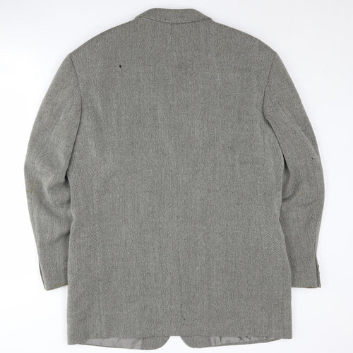 Hugo Boss Men's Grey Wool Blazer Jacket UK 40