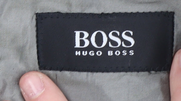 Hugo Boss Men's Grey Wool Blazer Jacket UK 40