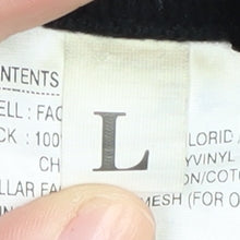 Rhyno Men's Black Reflective Rain Coat Jacket L